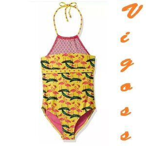 VIGOSS Girls Flamingo Besties 1Piece Bathing Suit